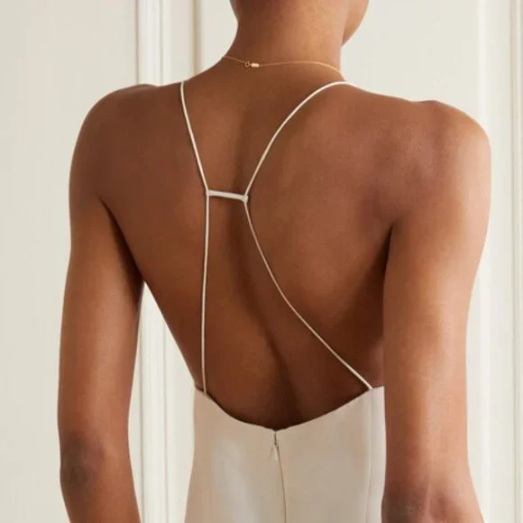 NWOT Khaite Teagan Ruffled Voile and Twill Mini Dress Pleated Off White - Picture 4 of 8